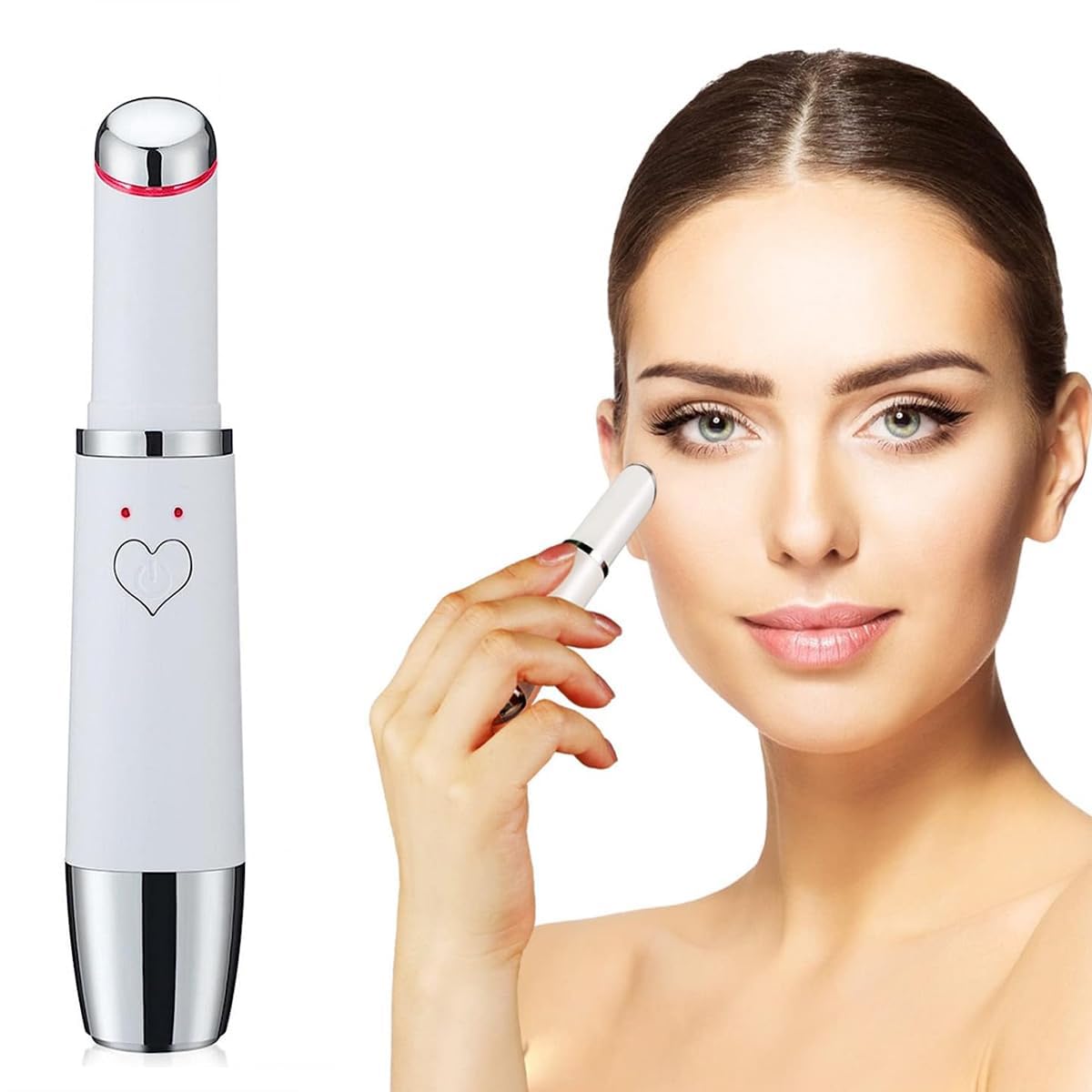 HANNEA Electric Eye Massager Wand, Face Massage Tool Wand Pen, Chargeable Facial Massager, Eye Massager for Dark Circles, Eye Bags, Puffiness Under Eyes HANNEA Electric Eye Massager Wand, Face Massage Tool Wand Pen, Chargeable Facial Massager, Eye Massager for Dark Circles, Eye Bags, Puffiness Under Eyes